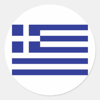 Griekse vlag ronde sticker