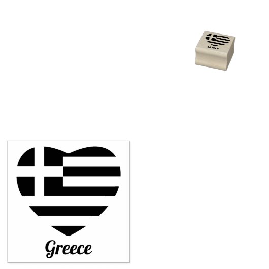 Griekse vlag Rubberstempel (Gestempeld)