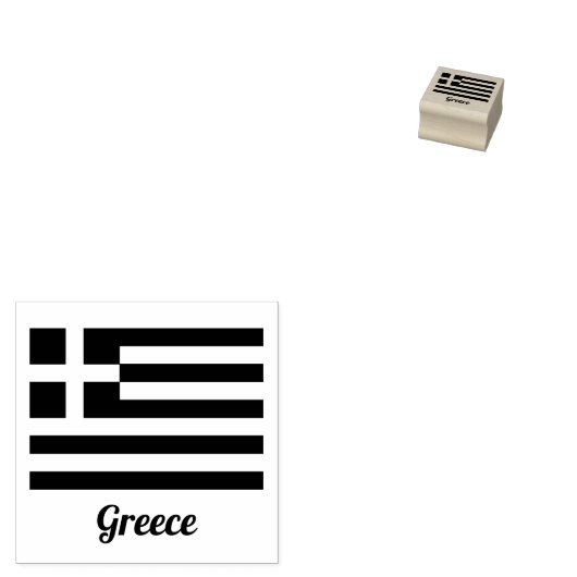 Griekse vlag Rubberstempel (Gestempeld)