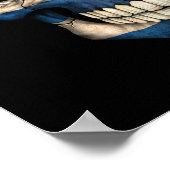 Griekse vlag schedel zwart poster (Hoek)