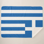 Griekse vlag sherpa deken (Voorkant (horizontaal))