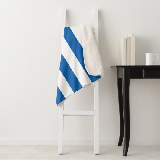 Griekse vlag sherpa deken (In situ)