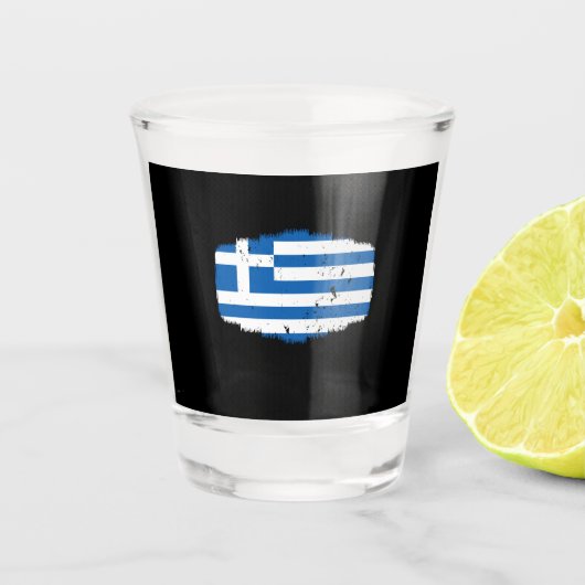 Griekse vlag shot glas (Voorkant)