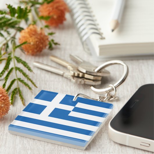 Griekse vlag sleutelhanger (Voorkant Rechts)