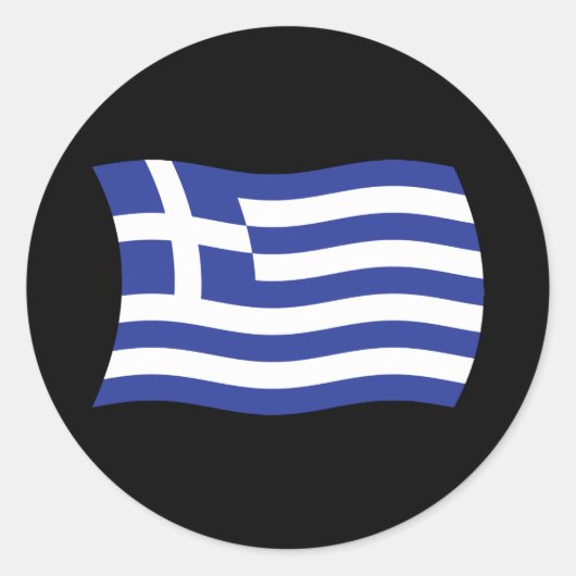 Griekse Vlag Sticker (Voorkant)