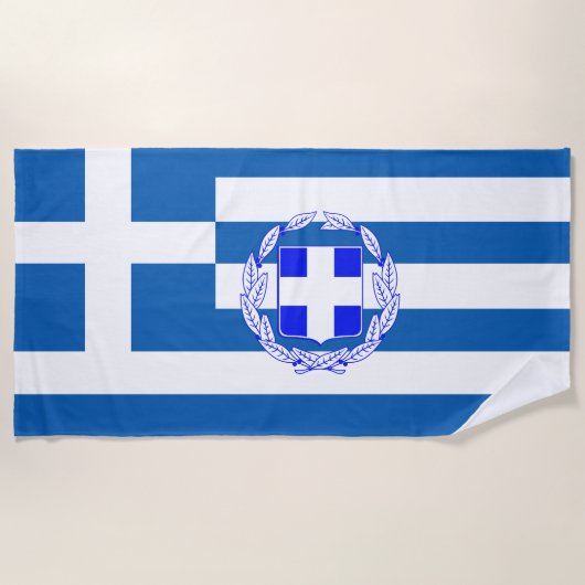 Griekse vlag strandlaken (Voorkant)