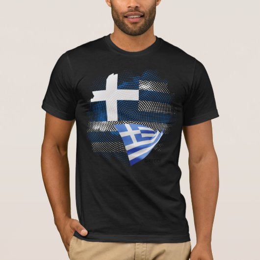 Griekse vlag t-shirt (Voorkant)