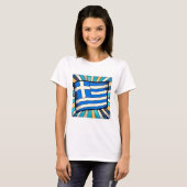 Griekse vlag t-shirt (Voorkant volledig)