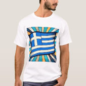 Griekse vlag t-shirt (Voorkant)