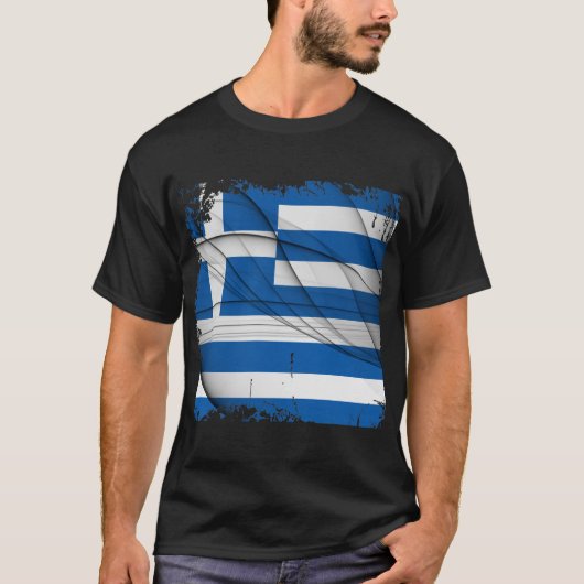 Griekse vlag t-shirt (Voorkant)