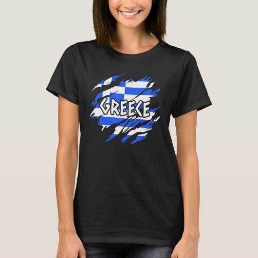 Griekse vlag t-shirt (Voorkant)