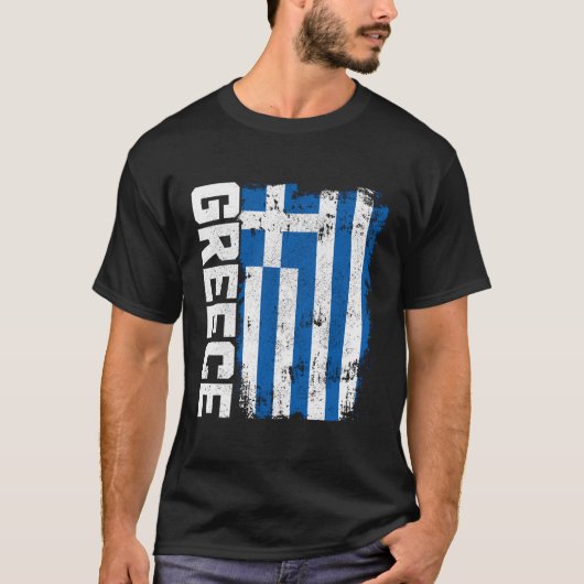 Griekse vlag t-shirt (Voorkant)