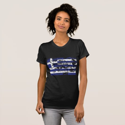 Griekse vlag t-shirt (Voorkant volledig)