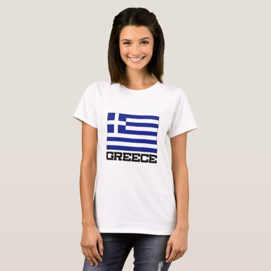 Griekse vlag t-shirt (Voorkant volledig)