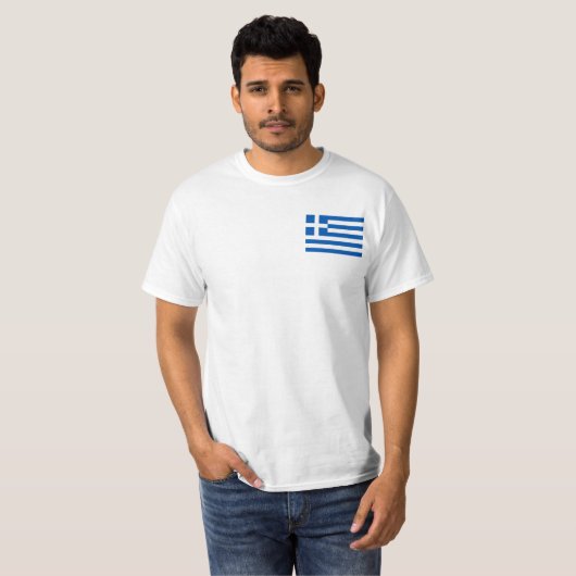 Griekse vlag t-shirt (Voorkant volledig)