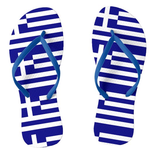 Griekse vlag teenslippers (Voetbed)