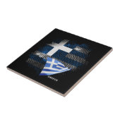 Griekse vlag tegeltje (Zijkant)