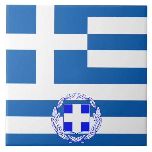 Griekse vlag tegeltje (Voorkant)
