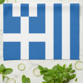 Griekse vlag theedoek (Gevouwen)