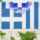 Griekse vlag theedoek (Gevouwen)