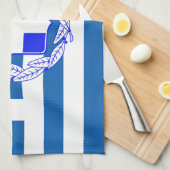 Griekse vlag theedoek (Quarter Fold)