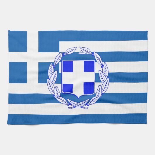 Griekse vlag theedoek (Horizontaal)