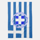 Griekse vlag theedoek (Verticaal)