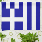 Griekse vlag theedoek (Gevouwen)