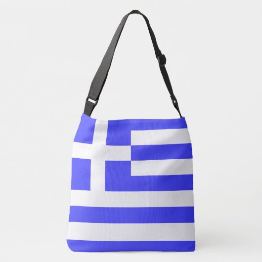 Griekse vlag Totaal Crossbody Tas (Achterkant)