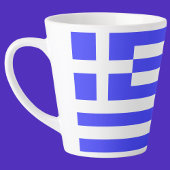 Griekse vlag Totaal Latte Mok