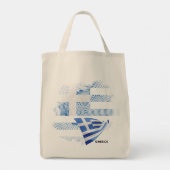 Griekse vlag tote bag (Achterkant)