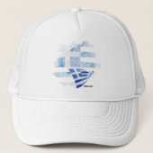 Griekse vlag trucker pet (Voorkant)
