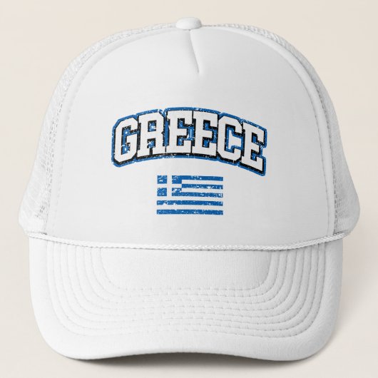 Griekse vlag trucker pet (Voorkant)