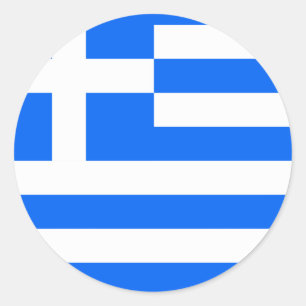 Griekse vlag van hoge kwaliteit ronde sticker
