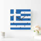 Griekse vlag vierkante klok (Huis)