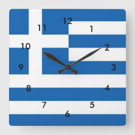 Griekse vlag vierkante klok
