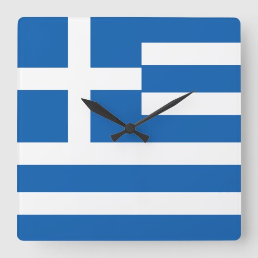 Griekse vlag vierkante klok (Voorkant)
