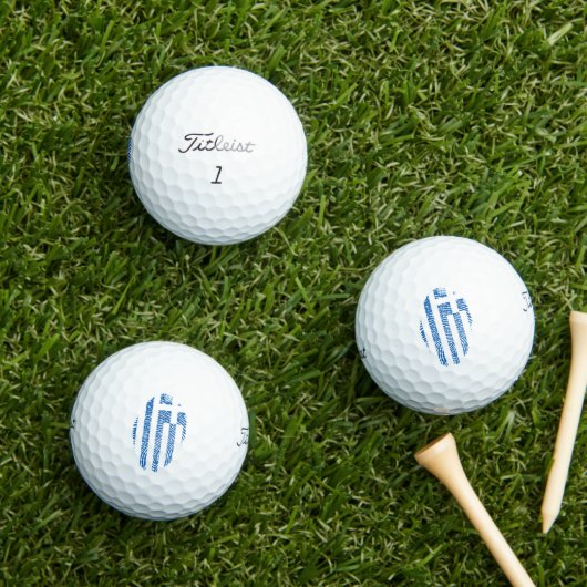 Griekse Vlag Vingerafdruk 12 Pack Titlist golfball Golfballen (Insitu Gras)
