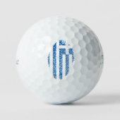 Griekse Vlag Vingerafdruk 12 Pack Titlist golfball Golfballen (Voorkant)