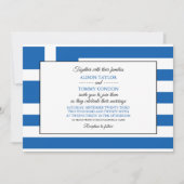 Griekse vlag, vlag van Griekenland bruiloft Kaart (Voorkant)