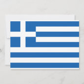 Griekse vlag, vlag van Griekenland bruiloft Kaart (Achterkant)