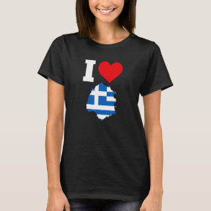 Griekse vlag voor Thassos I Love Thassos T-shirt