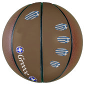 Griekse vlag voor vingerafdrukken basketbal (Verticaal)