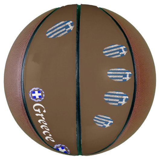 Griekse vlag voor vingerafdrukken basketbal (Verticaal)