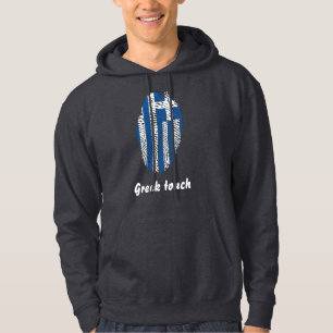 Griekse vlag voor vingerafdrukken hoodie