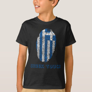 Griekse vlag voor vingerafdrukken t-shirt