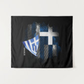 Griekse vlag wandkleed (Voorkant (horizontaal))