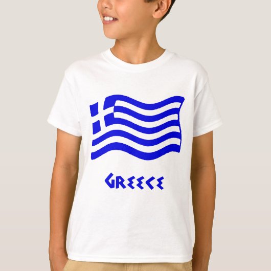 Griekse vlag (Waving) T-shirt (Voorkant)