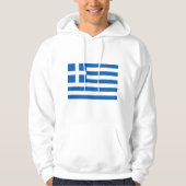 Griekse vlag witte hoodie (Voorkant)