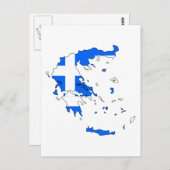 Griekse vlaggenkaart briefkaart (Voorkant / Achterkant)